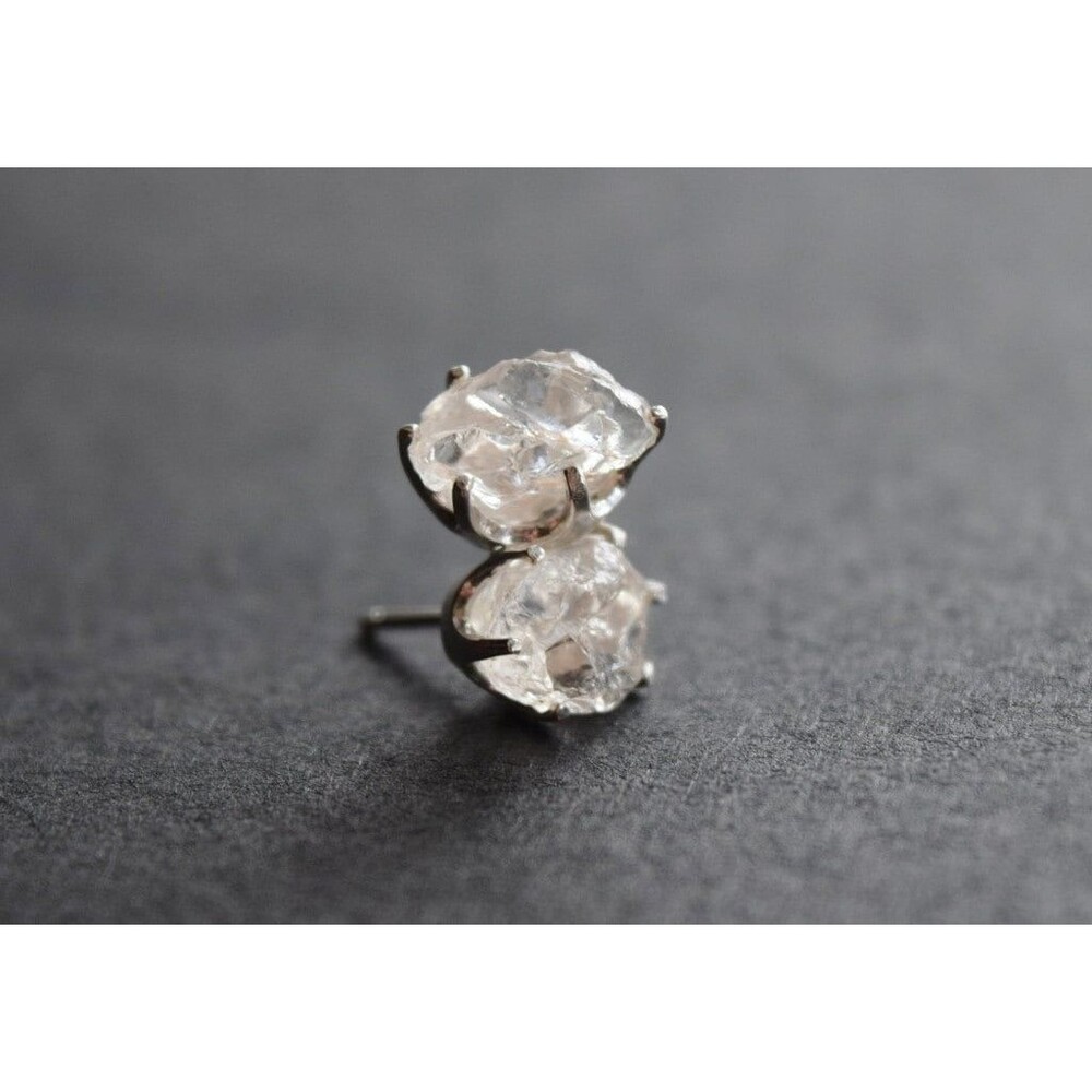 Raw Diamond Earrings, Rough Diamond Earring, Natural Diamond Earring, Wedding Ea